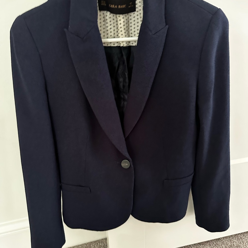Zara Basic Dark Blue Blazer